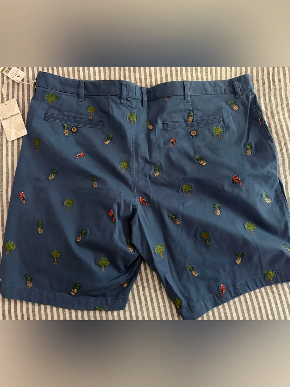 Tommy Bahama mens big & tall  Pineapple & Palm Embroidered Flat Front Shorts